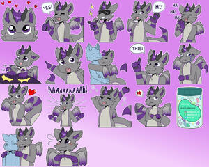 Stickers gift from Fuze Husky! (Artist: Shellybeans)